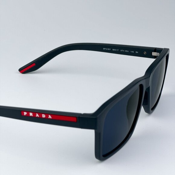 Prada Linea Rossa PS05YS UFK05U BRAND NEW Sunglasses Grey Rubber Blue Unisex - Picture 9 of 10
